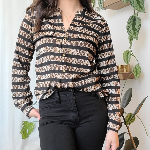 Calvin Klein buttondown shirt striped shirt - Picture 2 of 5